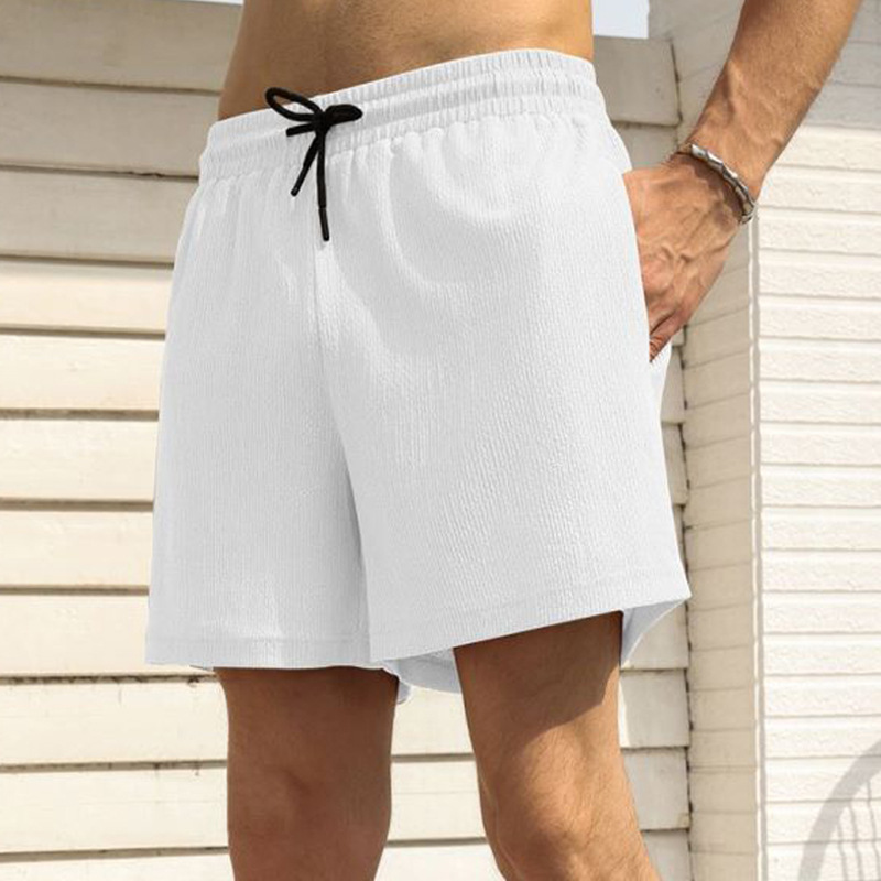 Men's casual sports shorts running shorts quick-drying lined double-layer woven shorts