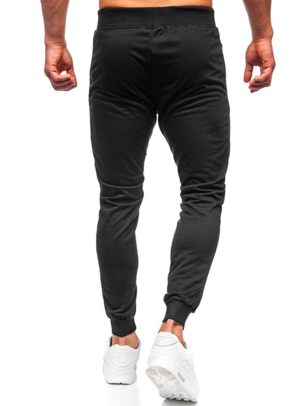 Men's Sweatpants Contrasting Color Pocket Straight Casual Pants