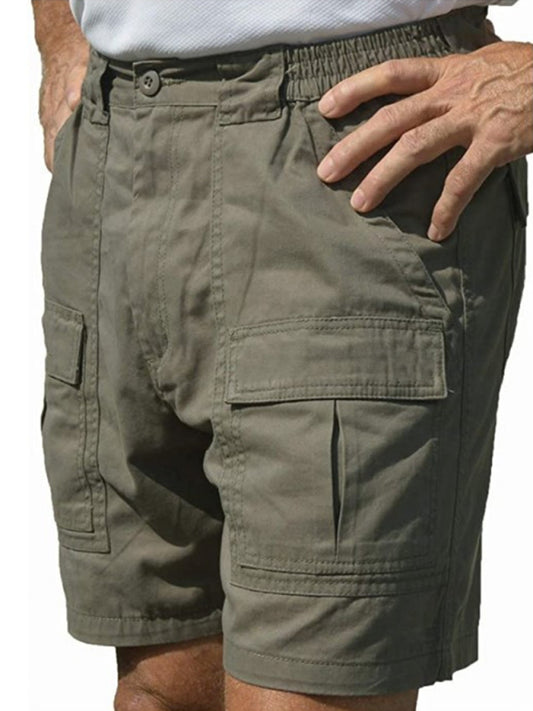 Summer Men's Casual Multi Pocket Cargo Shorts Loose Outdoor Shorts