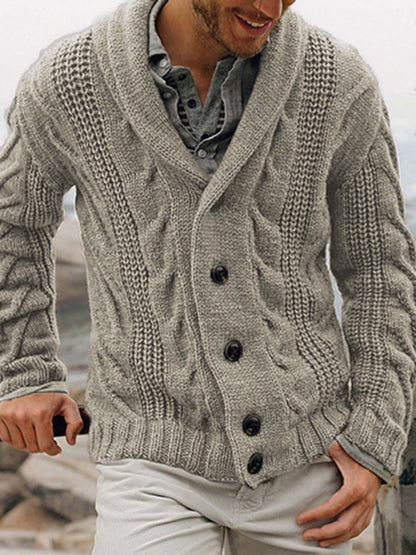 New men's cardigan sweater base sweater large size sweater jacket