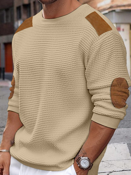 Men's casual pullover warm long sleeve sweater