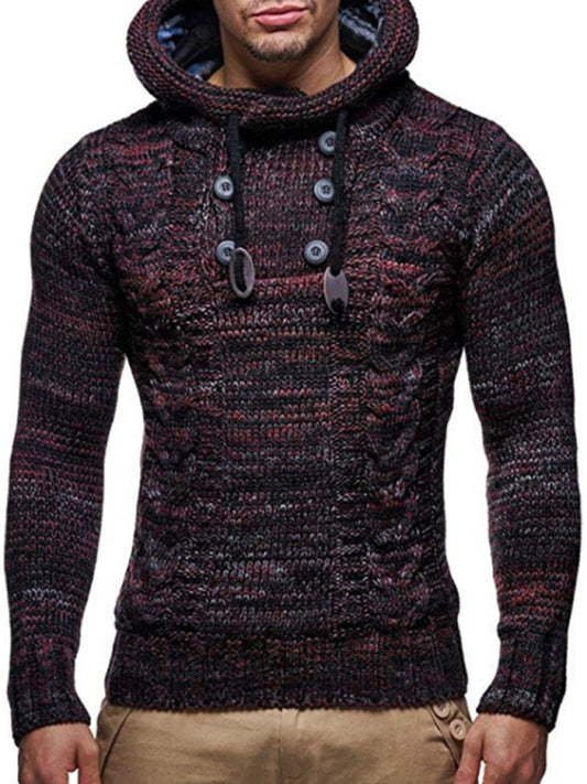 Men's casual pullover warm long sleeve sweater