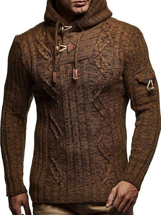 Men's casual pullover warm long sleeve sweater