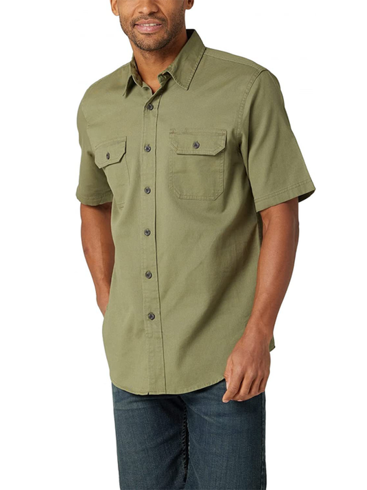 Men's Casual Solid Color Classic Short Sleeve Shirt