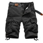 Straight Leg Cropped Pants Men's Loose Casual Pants Outdoor Sports Cargo Shorts (Without Belt)